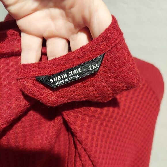 Shein curve tunic red womens plus size 2XL - Picture 6 of 6